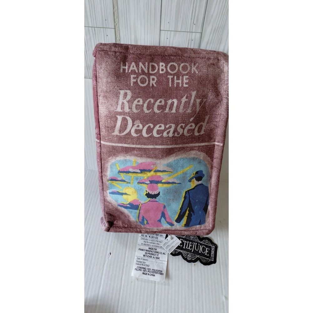 Franco Collectibles "Beetlejuice Handbook for the Recently Deceased plush Pillow